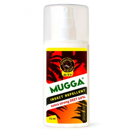 MUGGA Spray strong 50% DEET na komary, kleszcze