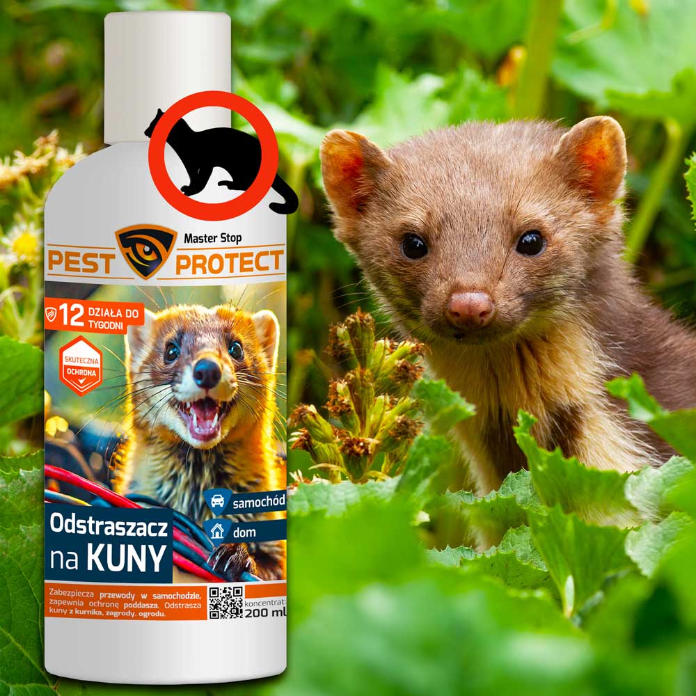 odstraszacz kun do ogrodu, w ogrodzie PEST PROTECT 200ml