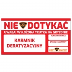 Naklejka ostrzegawcza na karmnik deratyzacyjny