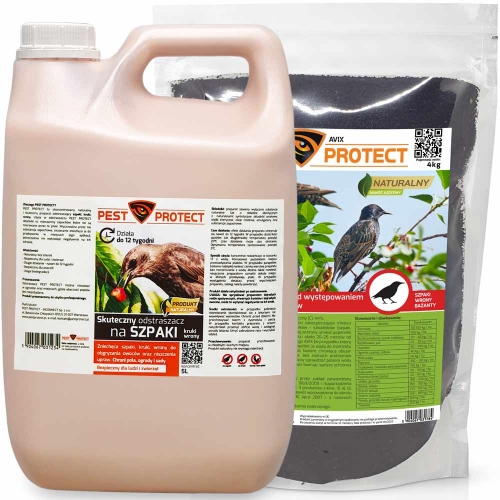 Odstraszacz na ptaki, szpaki 5L + wrony bażanty 4kg PEST PROTECT