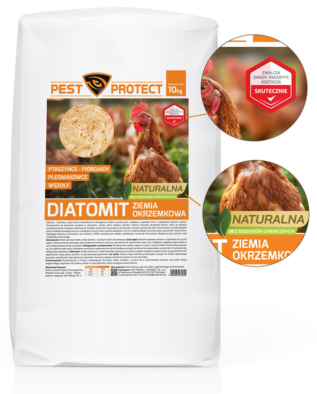 Zwalczanie ptaszyńca kurzego - diatomit 10kg